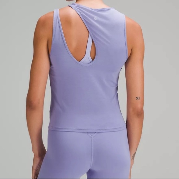 lululemon athletica Tops - NEW lululemon Shoulder Cutout Yoga Tank Slim Fit Waist Length